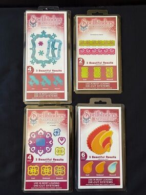4x Spellbinders Metal Dies Nestabilities Shapeabilities RETIRED DISCONTINUED NEW